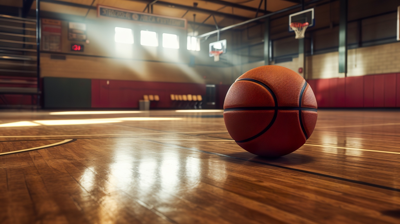 A basketball on a wooden floor
AI-generated content may be incorrect.